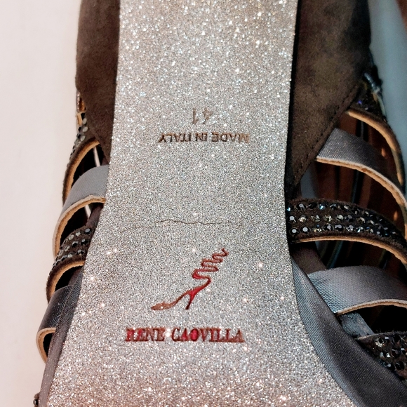 René Caovilla silver swarowski crystal embellished cage pumps, EU41 - Picture 14 of 17